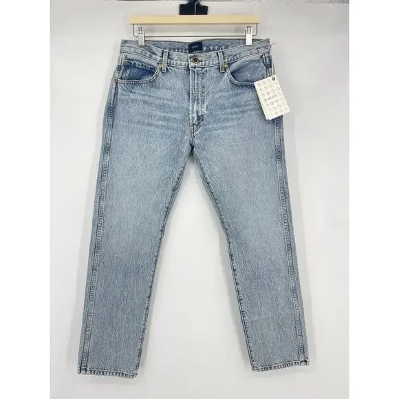 KHAITE | NWT Kyle Low-Rise Straight-Leg Jeans Santa Fe Light Wash 28 - Picture 2 of 12